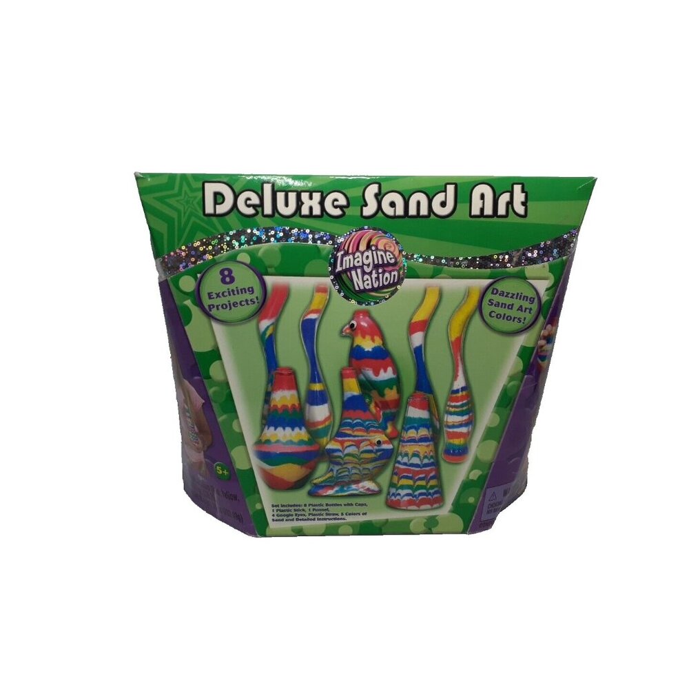 Imagine Nation Deluxe Sand Art Kit - Colored Sand & 8 Art Bottles